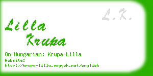 lilla krupa business card